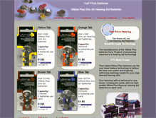 Tablet Screenshot of halfpricehearingaidbatteries.co.uk